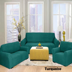 Stretch Sofa Cover Set 2 or 3 Piece Form Fit Wrinkle Free Couch Slipcover for Sofa Loveseat Armchair Polyester Spandex Furniture Protector