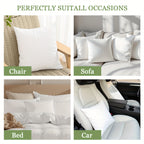Pillow Inserts 4 Pack – Soft Durable Square Throw Pillow Cores for Living Room Bedroom Garden Outdoor Patio Car Cushions, Christmas & Mother's Day Gift