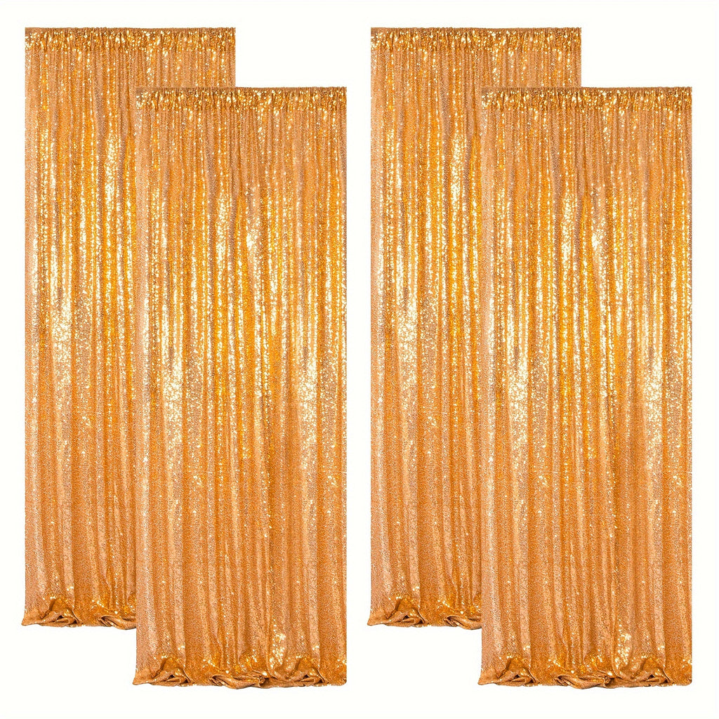Sequin Backdrop Curtains – Glitter Party & Wedding Background Panels, 2ft×8ft per Panel, 4/6/8 Panel Sets, 29 Colors for Birthday, Stage, Bridal & Event Decor