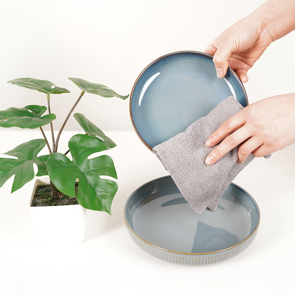 Microfiber Cleaning Cloths 100 Pack, Washable Reusable Tear-Away Towel Roll, 12x12 Absorbent Rags for Kitchen Bathroom Car House Dishcloths