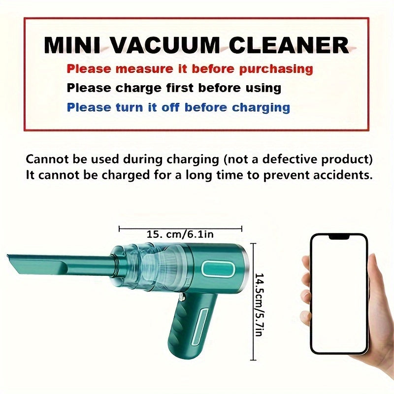 Handheld Vacuum Cleaner 5000Pa Portable Cordless Car Home Mini Vacuum Strong Suction for Car Interior Keyboard Pet Hair Dust