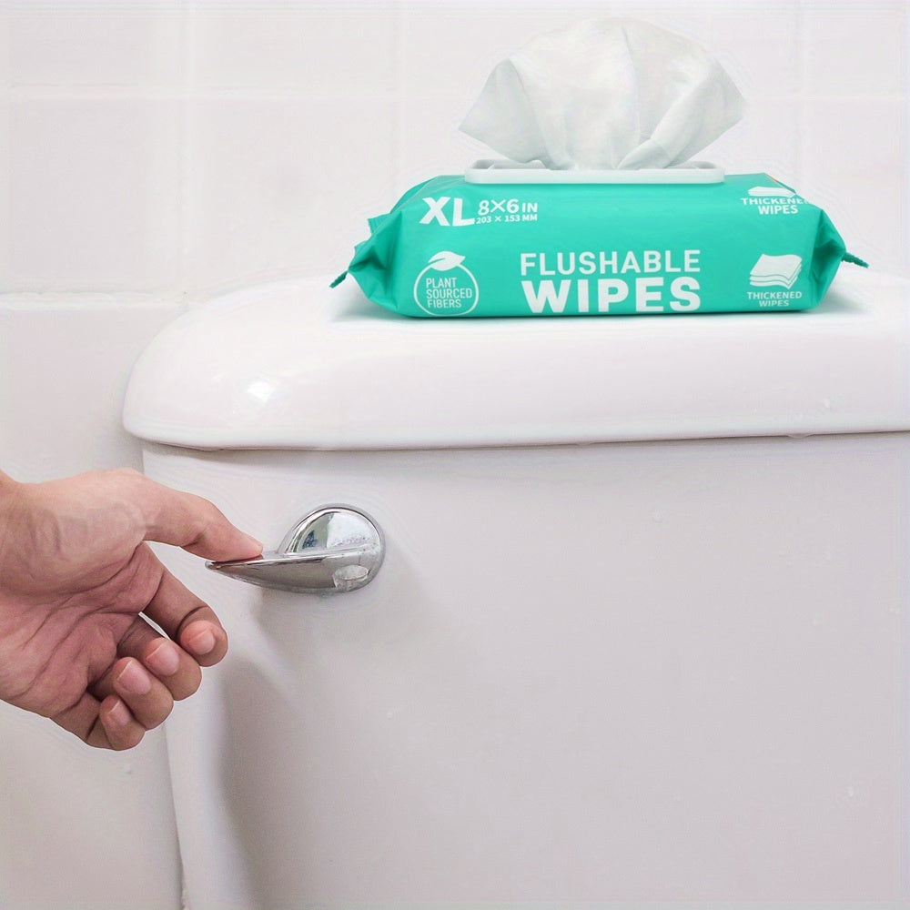 Flushable Wet Wipes for Adults Bulk Pack 480 or 720 Wipes Septic Safe Quick-Dispersing Plant-Based Fibers No Alcohol Toilet Wipes for Personal & Household Cleaning Standard Plumbing Compatible