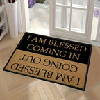 I Am Blessed Doormat Quick Dry Anti-Slip Rubber Back Entrance Rug – Indoor Welcome Mat for Front Door, Entryway & Home – Inspirational Blessing Design