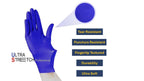 Ultra Stretch Professional PRO 3.0 Nitrile Gloves 200ct – Cobalt Blue Powder-Free Latex-Free Disposable Gloves, Chemo-Rated, Food Safe, Fingertip Textured for Cleaning, Beauty, Nail, Tattoo & Pet Care