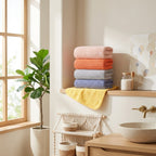 Quick-Dry Multipurpose Towel Set of 4 – 13.4×29.1 Inch Soft Lint-Free Towels for Bathroom, Kitchen, Face Washing & Car Cleaning | Multi-Color Options