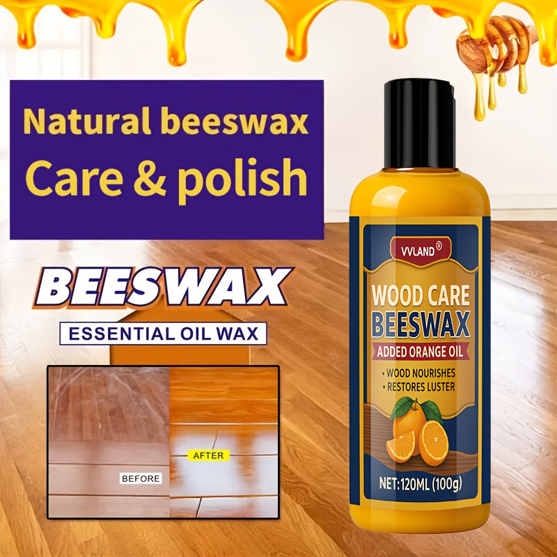 Wood Beeswax Polish Scratch Remover 2 Pack Nourishes Restores Wood Surfaces Floors Furniture Cabinets Cutting Boards Wood Care Wax with Towel