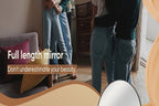 Full Length Floor Mirror Arched Freestanding Large Full Body Standing Mirror with Sturdy Base Polished Surface for Bedroom Living Room Bathroom Space Enhancing Home Decor