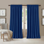 100% Blackout Curtains Rod Pocket 4 Panels - Thermal Insulated Energy Saving Drapes for Bedroom Living Room, 38" & 52" Wide 54"–108" Long, 7 Colors