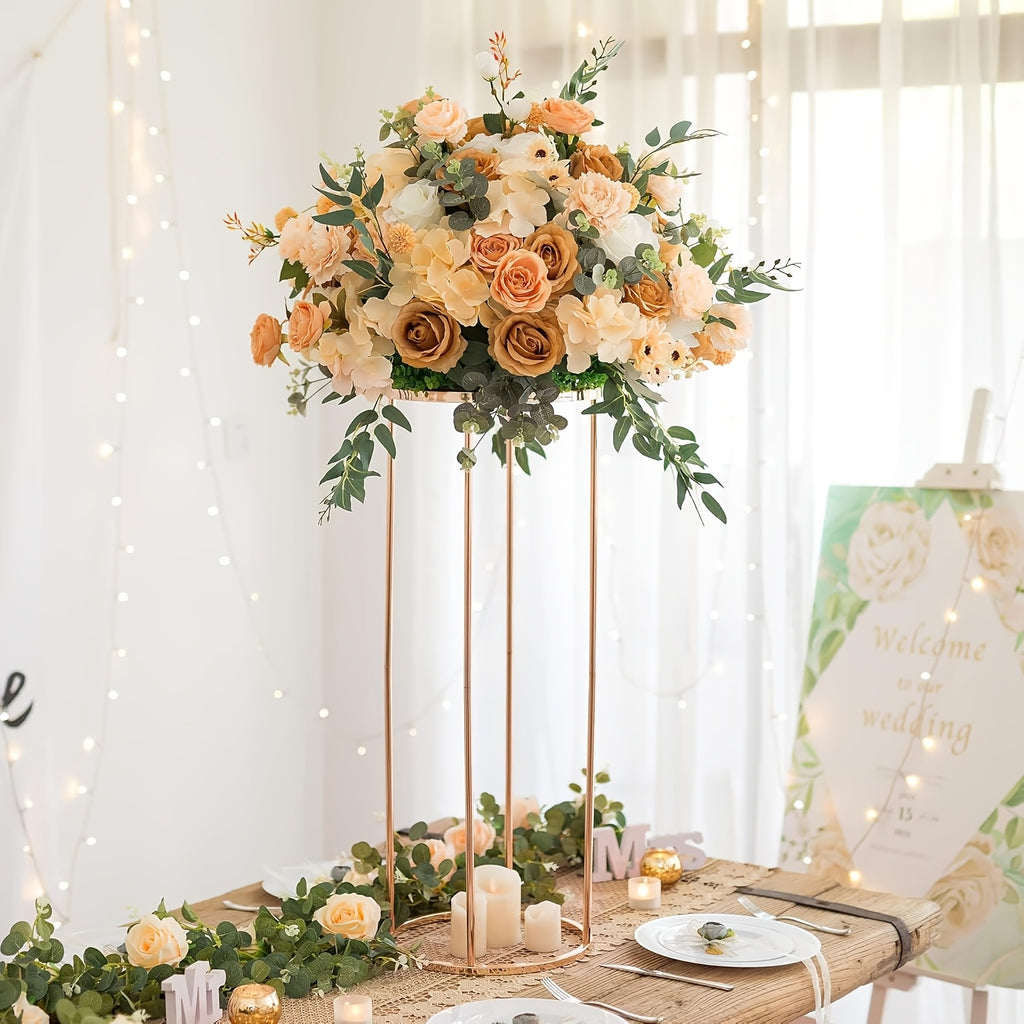 Metal Cylinder Pedestal Stand for Events – Round Cylinder Display Stand for Vase Cake Floral Arrangements, Party Wedding Celebration Table Riser, Decorative Metal Craft Stand