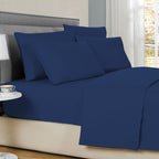Bamboo Blend Cooling Sheet Set 6-Piece 2000 Thread Count Satin | Deep Pocket 16" Hypoallergenic Breathable Bed Sheets, Twin Full Queen King Cal King, 20 Colors