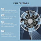 Fan Cleaning Spray 2oz with Towel - Deep Clean Dust Grease & Dirt from Fan Blades Grilles Motors for Ceiling Desktop & Floor Fans and AC Units Dust Repellent