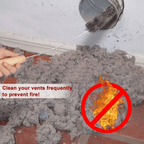 Dryer Vent Cleaning Kit with Flexible Vacuum Hose & Lint Brush Set – Fits Most Vacuums, Removes Lint Buildup Fast, Essential Home Laundry Maintenance Tool for Fire Safety
