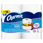 Ultra Soft Mega Roll Toilet Paper 200 Sheets – Available in 6 & 16 Count, Double & Mega Rolls, Cushiony Thick 2-Ply Bath Tissue for the Whole Family