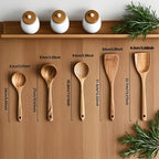 Premium Wooden Kitchen Utensil Set | Heat-Resistant, Non-Stick Safe | 3, 5 or 10 Piece