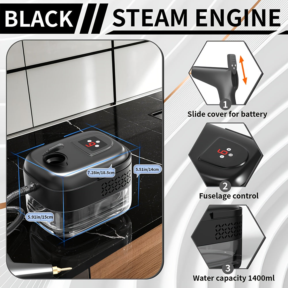 Handheld Steam Cleaner High Pressure – High-Temperature Multi-Surface Cleaner with Adjustable Gear, LCD Display & 40oz Water Tank for Kitchen, Carpet & Sofa