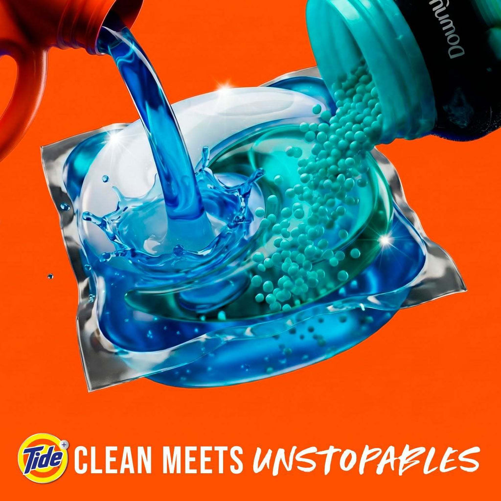 Tide PODS + Unstopables Fresh Scent Laundry Detergent Pacs 40 Count – 2-Pack Combo (Each 20 Pacs) for Deep Clean & Long-Lasting Freshness