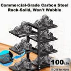 Kitchen Pot Rack Organizer – Multilayer Adjustable Metal Pan Holder, Cutting Board Storage, Detachable Shelves, Space-Saving Countertop Rack for Pots, Pans & Lids