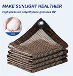 Anti-UV Sunshade Net for Garden, Greenhouse, Pergola & Terrace – Durable Sun Protection Shade Cloth for Plants & Outdoor Spaces | Brown & Black, Multiple Sizes