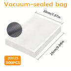 Vacuum Sealer Bags 500pcs BPA-Free Food Storage Bags 7 Sizes – Co-Extruded Reusable Vacuum Seal Bags Compatible with Most Vacuum Sealers