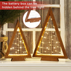 Wooden Desktop Mini Light Tree Set – Decorative LED Holiday Trees for Home, Office & Shelf Displays, Reusable, 2 to 6-Piece Sets