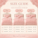 Velvet Duvet Cover Set Queen King Twin - Faux Down Flannel Bedding with Pillowcases & Bonus Heart Pillow, Zipper Closure Plush Thermal All-Season, 8 Colors 3/4-Piece