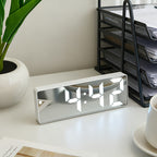 Contemporary LED Desk Clock with Temperature Display, Brightness Adjustment, Night Mode & Snooze – 12/24 Hour Digital Alarm Clock for Bedroom, Office & Nightstand