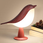 Portable Rechargeable Birchwood Night Light - 3 Color Temps, Dimmable Touch Control, Aromatherapy-Compatible, Hangable, for Bedroom Bedside Camping | Nuvia Haven