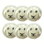 Wool Dryer Balls Set of 6 XL 100% Natural Wool Fabric Softener Reusable Chemical-Free Reduces Drying Time & Wrinkles Safe for Baby Clothes