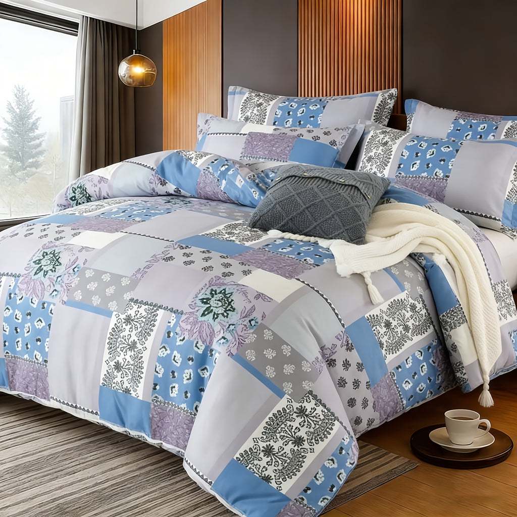 Diamond Pattern Quilt Bedding Set with Pillowcases 2/3 Piece – Soft Breathable Lightweight Comforter Twin Queen King 30+ Colors