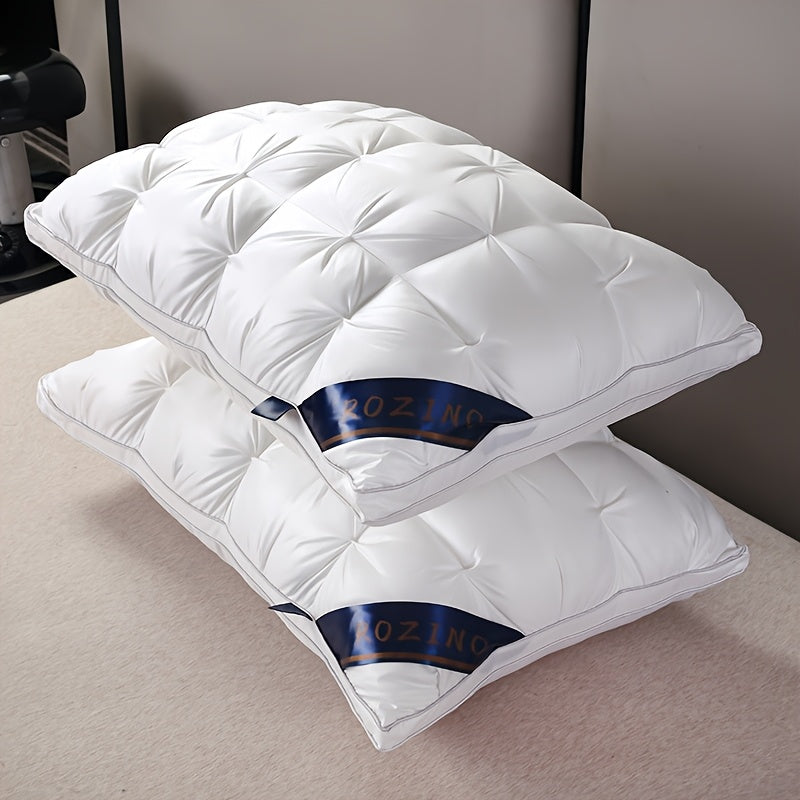 Luxury Hotel-Quality Bed Pillows Queen King Size, Hypoallergenic Plush Fill Cooling Pillow for Side Back Sleepers, Machine Washable All-Season Sleep Pillow 1 or 2 Pack
