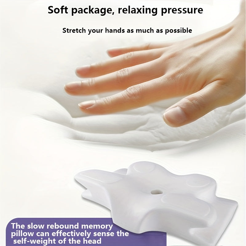 Memory Foam Cervical Support Pillow – Slow Rebound Breathable Arch Pillow for All Sleeping Positions, Neck & Spine Relief, Soft Multifunctional Bed Pillow & Family Gift