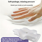 Memory Foam Cervical Support Pillow – Slow Rebound Breathable Arch Pillow for All Sleeping Positions, Neck & Spine Relief, Soft Multifunctional Bed Pillow & Family Gift