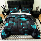 180GSM Digital Print Comforter Set 3-Piece Queen King Twin Full – Thick Quilt with 2 Pillowcases, All-Season Soft Breathable Bedding Set for Bedroom & Dormitory