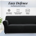 Thickened Spandex Sofa Cover Anti-Scratch – Stretch Polyester Sofa Protector, Anti-Slip Pet-Friendly, Machine Washable, 6 Colors, 1/2/3 Seater, Living Room Bedroom Home Decor