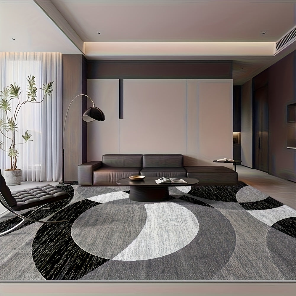 850gsm Velvet Abstract Geometric Area Rug – Bohemian Vintage Style, Non-Slip Backing, Machine Washable | Living Room, Bedroom & Office | 40x63 to 79x118 in | Nuvia Haven