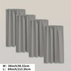 Blackout Curtains Rod Pocket 4 Panels - Thermal Insulated Room Darkening Noise Reducing Matte Drapes for Bedroom Living Room Office, 9 Colors 11 Sizes