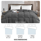 All Season Comforter with Corner Tabs & Box Stitching – Soft Fluffy Lightweight Hotel-Quality Duvet Insert for Twin Queen King, Breathable Year-Round Bedding