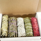 5-Variety Sage & Incense Cleansing Bundle – White Sage, Cedarwood, Dragon's Blood, Eucalyptus & Lavender Sticks for Home Purification, Spiritual Cleansing & Aromatherapy Decor