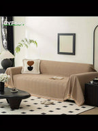 Herringbone Sofa Cover with Tassels – Washable Polyester Throw for 3-Seater, 4-Seater & Large Sofas | Grey, Coffee, Green