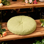 Round Seat Cushion 40x40cm 15cm Thick Firm Futon Meditation Mat Removable Linen Cover Chair Pad for Office Dining Chair Home Decor All Seasons Christmas