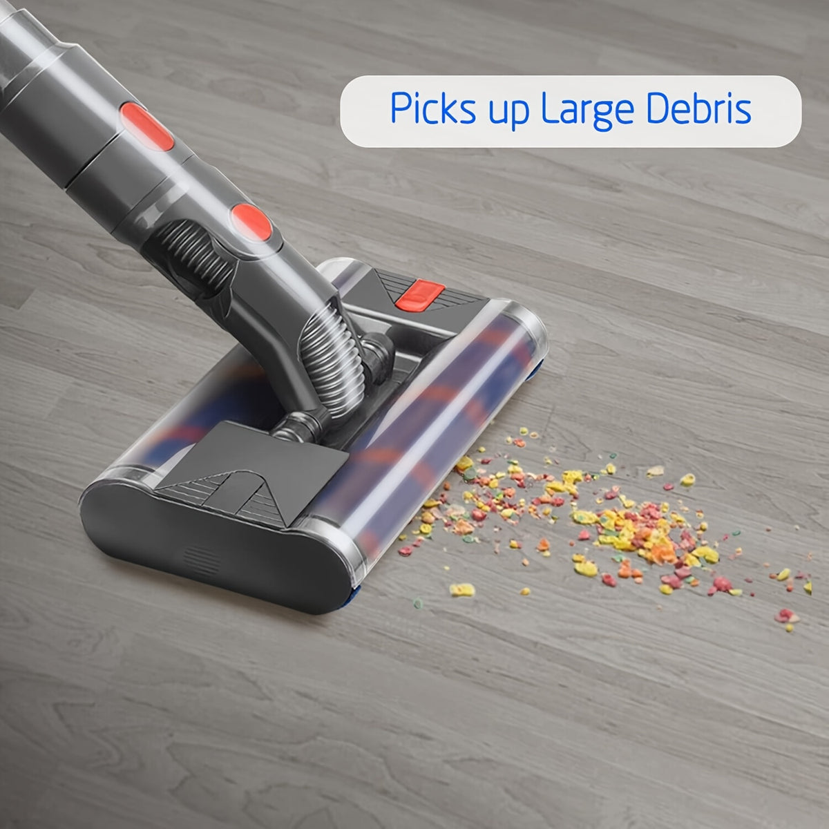 Dual Soft Roller Brush Head Replacement – Compatible with Dyson V7, V8, V10, V11 & V15 Cordless Vacuums | 360° Swivel Pulleys | Hard Floor Nozzle