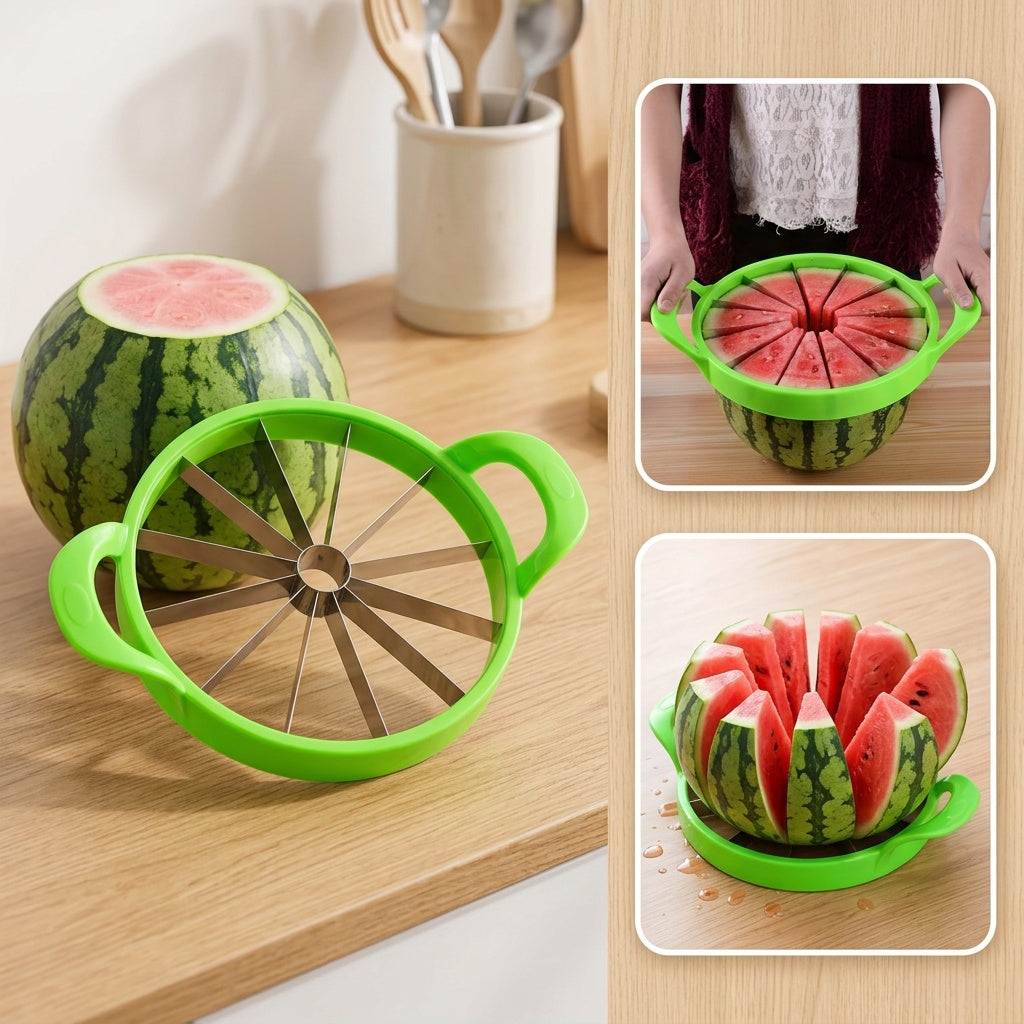 Watermelon Cutter Stainless Steel - Creative Reusable Fruit Separator Slicer Tool for Easy Cutting, Serving & Kitchen Prep