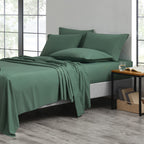 Bamboo Blend Cooling Sheet Set 6-Piece 2000 Thread Count Satin | Deep Pocket 16" Hypoallergenic Breathable Bed Sheets, Twin Full Queen King Cal King, 20 Colors
