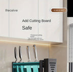 3-Tier Heavy-Duty Carbon Steel Kitchen Shelf Standing Storage Rack – Space-Saving Countertop Organizer for Spices, Knives, Utensils & Spoon Holder, Sturdy Multi-Tier Shelf for Small Kitchens