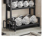 3-Tier Heavy-Duty Carbon Steel Kitchen Shelf Standing Storage Rack – Space-Saving Countertop Organizer for Spices, Knives, Utensils & Spoon Holder, Sturdy Multi-Tier Shelf for Small Kitchens