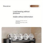 3-Tier Heavy-Duty Carbon Steel Kitchen Shelf Standing Storage Rack – Space-Saving Countertop Organizer for Spices, Knives, Utensils & Spoon Holder, Sturdy Multi-Tier Shelf for Small Kitchens