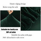L-Shape Sectional Sofa Cover 2-Piece – Stretch Velvet Slipcover for 3+4 Seater Corner Couch, Foam Bar Secure Fit, Easy Clean, 7 Colors
