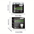Activated Charcoal Teeth Whitening Powder Natural Brightening Tooth Polish Deep Cleaning Plaque Remover Mint Flavor Fresh Breath Daily Use 60g
