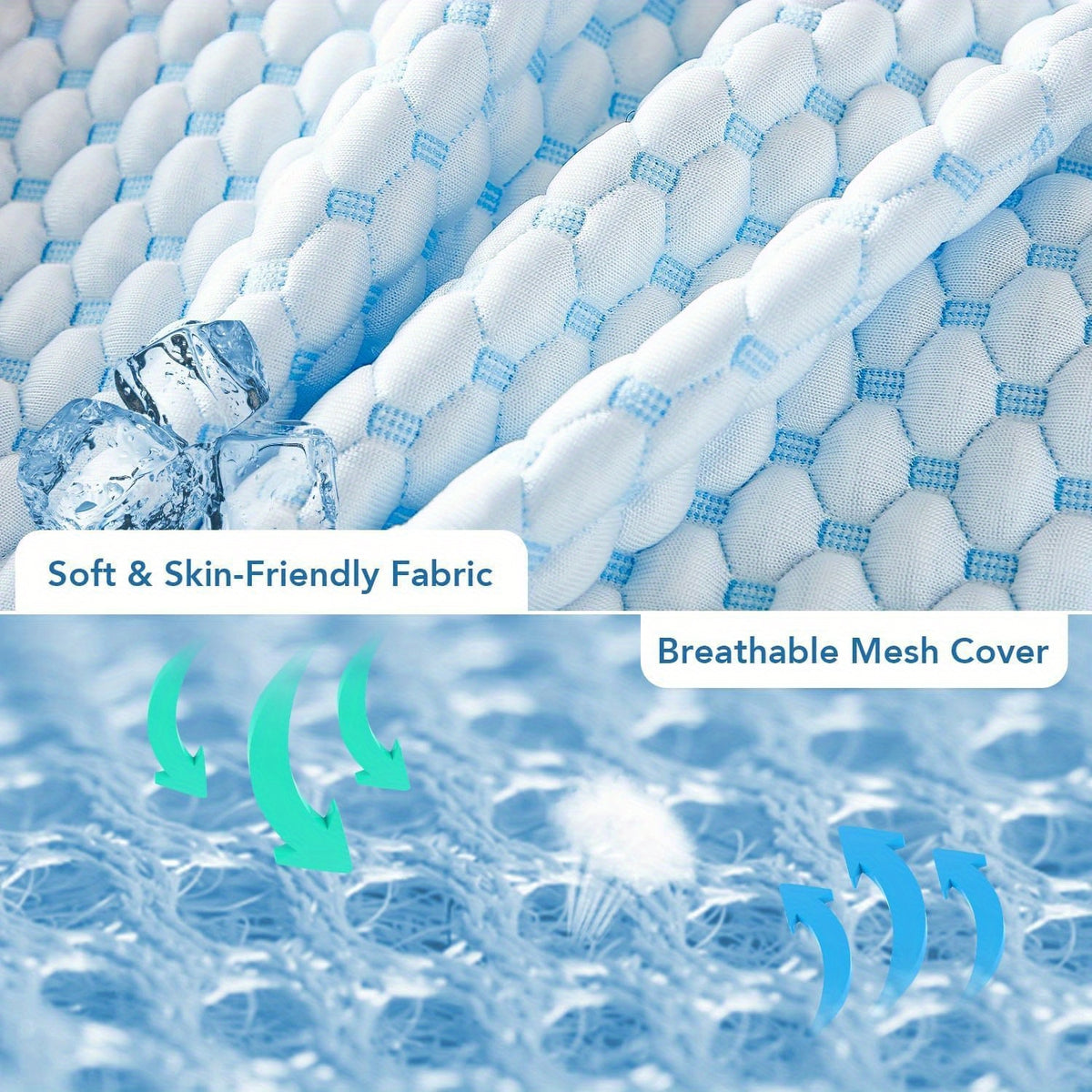 Ergonomic Cervical Pillow – Orthopedic Neck & Shoulder Support with Removable Machine-Washable Cover, Contour Memory Foam for Side & Stomach Sleepers, Blue & White