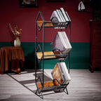 Vinyl Record Storage Rack 3-Tier LP Album Display Holder Holds 290–330 Records for Living Room Home Studio Music Room